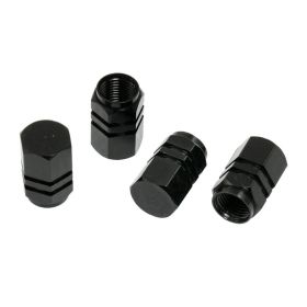 Alloy Tyre Dust Valve Caps - Black