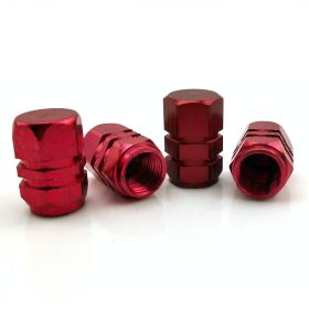 Alloy Tyre Dust Valve Caps - Red