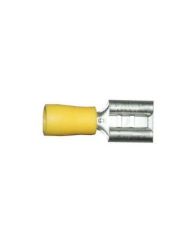 Yellow Female Spade 6.3mm Terminals