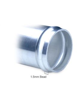 Alloy Polished Pipe - Aluminium Tube 300mm Length - 28mm OD