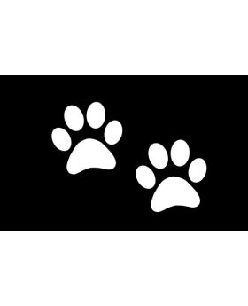 2x Dog Paw Sticker Decal Vinyl