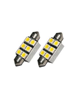 2xLED19 - 39mm Festoon - 6SMD 5050 Canbus 12V-W H.S