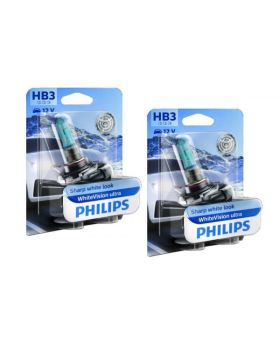 HB3 / 9005 Philips White Vision Ultra 4200K Upgrade Headlight Bulbs (pair) 12v 65w