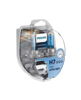 H7 Philips Crystal Vision 4300K Upgrade Headlight Bulbs (pair) 12v 55w