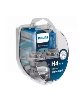 H4 Philips Diamond Vision Upgrade Headlight Bulbs (pair) 12v 55w