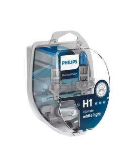 H1 Philips Diamond Vision Upgrade Headlight Bulbs (pair) 12v 55w