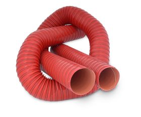 Silicone 2 Ply Air Ducting - 76mm - Red Air Intake Hose - 1 Metre