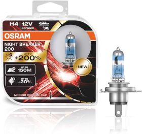 H4 OSRAM Night Breaker Laser +200% 3600K 64193NB200-HCB