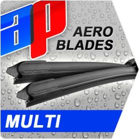 Front Pair AP Aero Multi Adapter Flat Wiper Blades - 2x 14 inch 