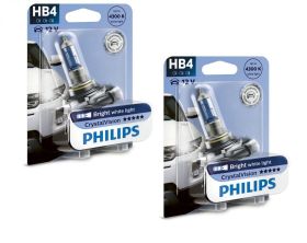 HB4 / 9006 Philips Diamond Vision 5000K Upgrade Headlight Bulbs (pair) 12v 55w
