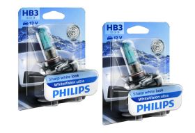 HB3 / 9005 Philips White Vision Ultra 4200K Upgrade Headlight Bulbs (pair) 12v 65w