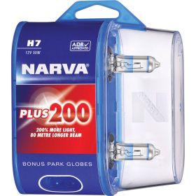 Narva Plus 150 Headlight Globes - H4, 12V 60/55W, 48382BL2