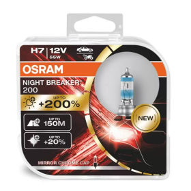 OSRAM Night Breaker Laser (Next Generation) +200% H7 Car Headlight Globes (Twin)