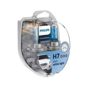 H7 Philips Crystal Vision 4300K Upgrade Headlight Bulbs (pair) 12v 55w