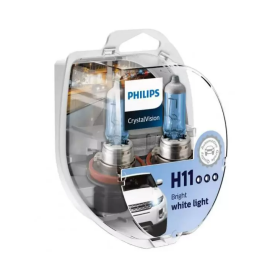 H7 Philips Crystal Vision Upgrade Headlight Bulbs (pair) 12v 55w