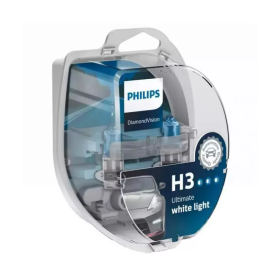 H3 Philips Diamond Vision 5000K Upgrade Headlight Bulbs (pair) 12v 55w
