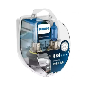 HB4 / 9006 Philips Diamond Vision 5000K Upgrade Headlight Bulbs (pair) 12v 55w
