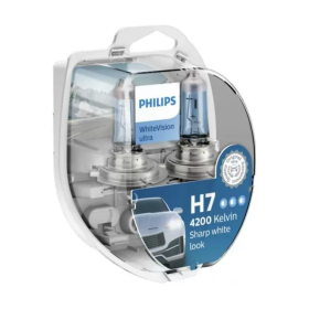 H7 Philips White Vision Ultra 4200K Upgrade Headlight Bulbs (pair) 12v 55w