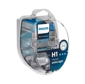 H1 Philips Diamond Vision Upgrade Headlight Bulbs (pair) 12v 55w